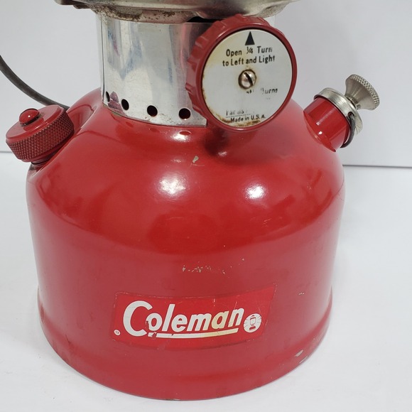 Coleman Lantern 200A Red Vintage Single Mantle Gas Camping Light NOT TESTED - Picture 3 of 16